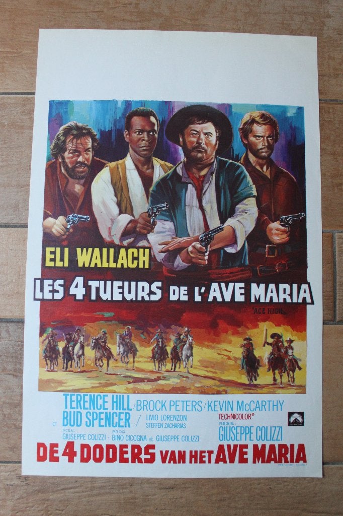 filmaffiche Terence Hill Ace High 1968 filmposter, Verzamelen, Posters, Rechthoekig Staand, Ophalen of Verzenden, Zo goed als nieuw