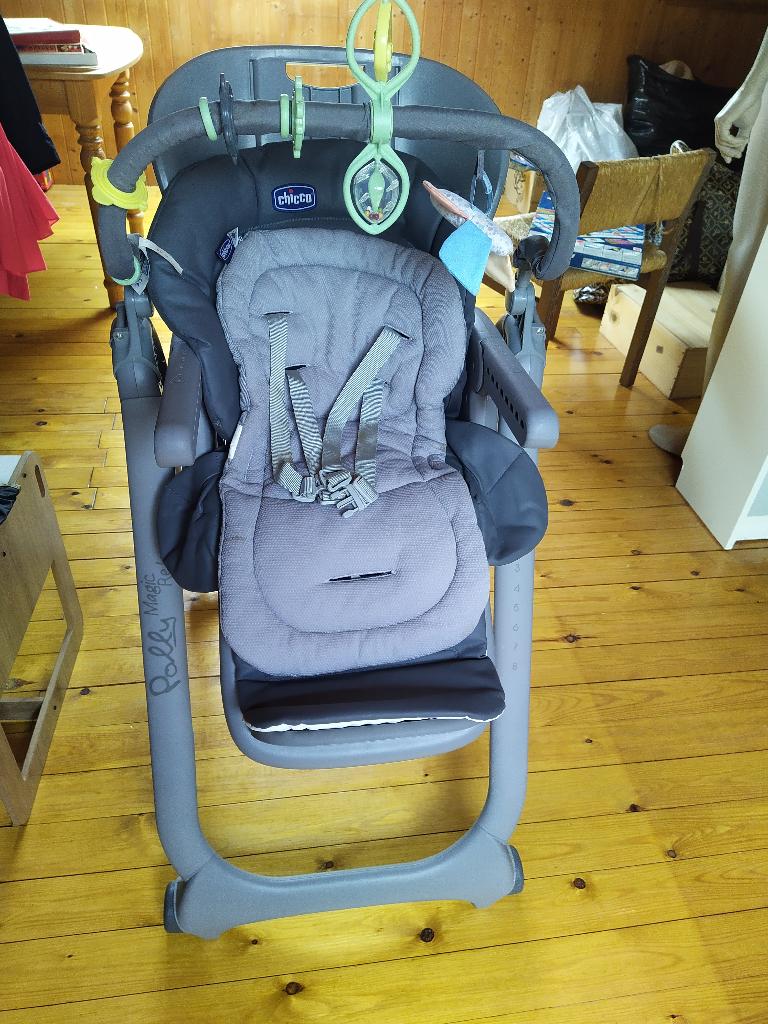 Chicco | Fauteuil Polly Magic Relax Graphite pour enfant, Enlèvement, Utilisé, Plateau amovible