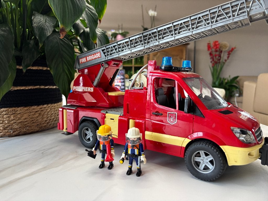 Playmobil 4914 Duo pompiers avec grand camion de pompier, Comme neuf, Enlèvement, City action, Figurines