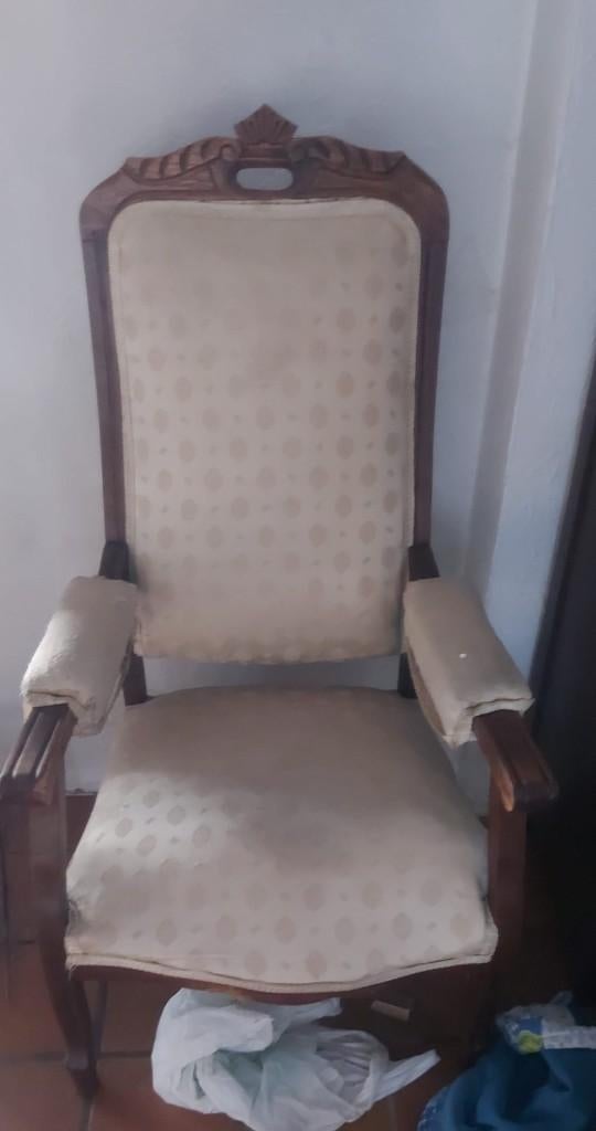 Fauteuil 1 place à restaurer, Huis en Inrichting, Fauteuils, Gebruikt, Hout, Ophalen