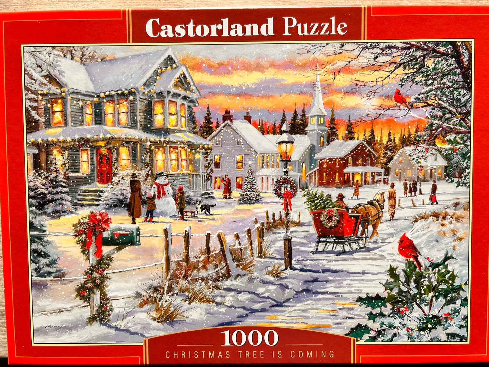 Puzzel kerst winter 1000 stukjes, Ophalen of Verzenden