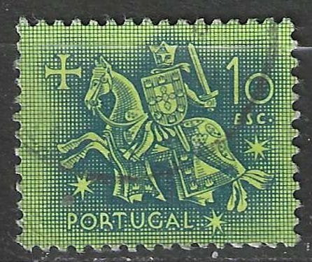 Portugal 1953-1956 - Yvert 786 - Koning Dinis - 10 e. (ST), Postzegels en Munten, Postzegels | Europa | Overig, Gestempeld, Portugal
