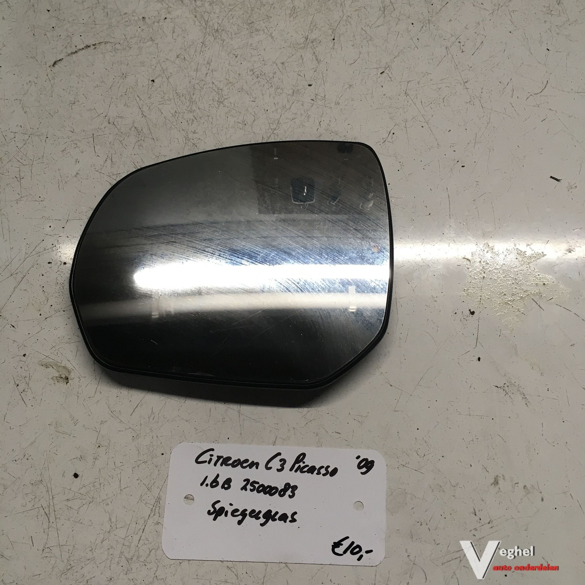 Citroen C3 Picasso 1.6 B 2009 2500083  Spiegelglas Linksvoor, Auto-onderdelen, Spiegels, Gebruikt, -, -, Ophalen of Verzenden