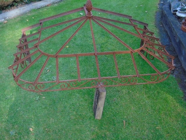 marquise rectangulaire coin arrondis en fer plein, Jardin & Terrasse, Enlèvement, Neuf