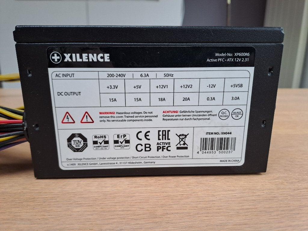 Alimentation ordinateur Xilence xp600r6 (600W peak power), Informatique & Logiciels, Enlèvement, Utilisé