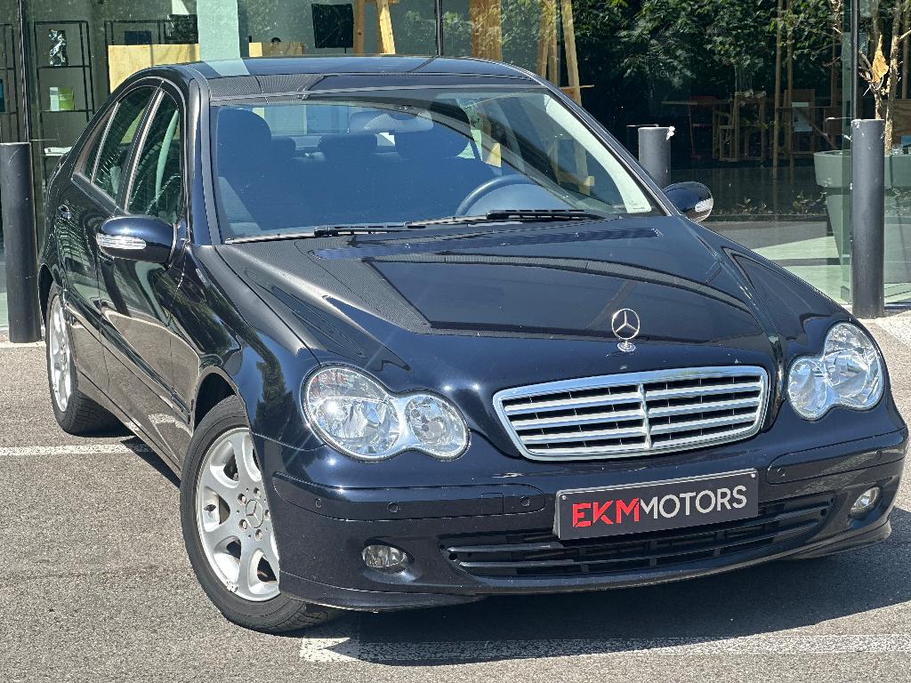 Mercedes C200 Sport Edition / Airco / 143989km, Auto's, 90 kW, Zwart, Blauw, Bedrijf