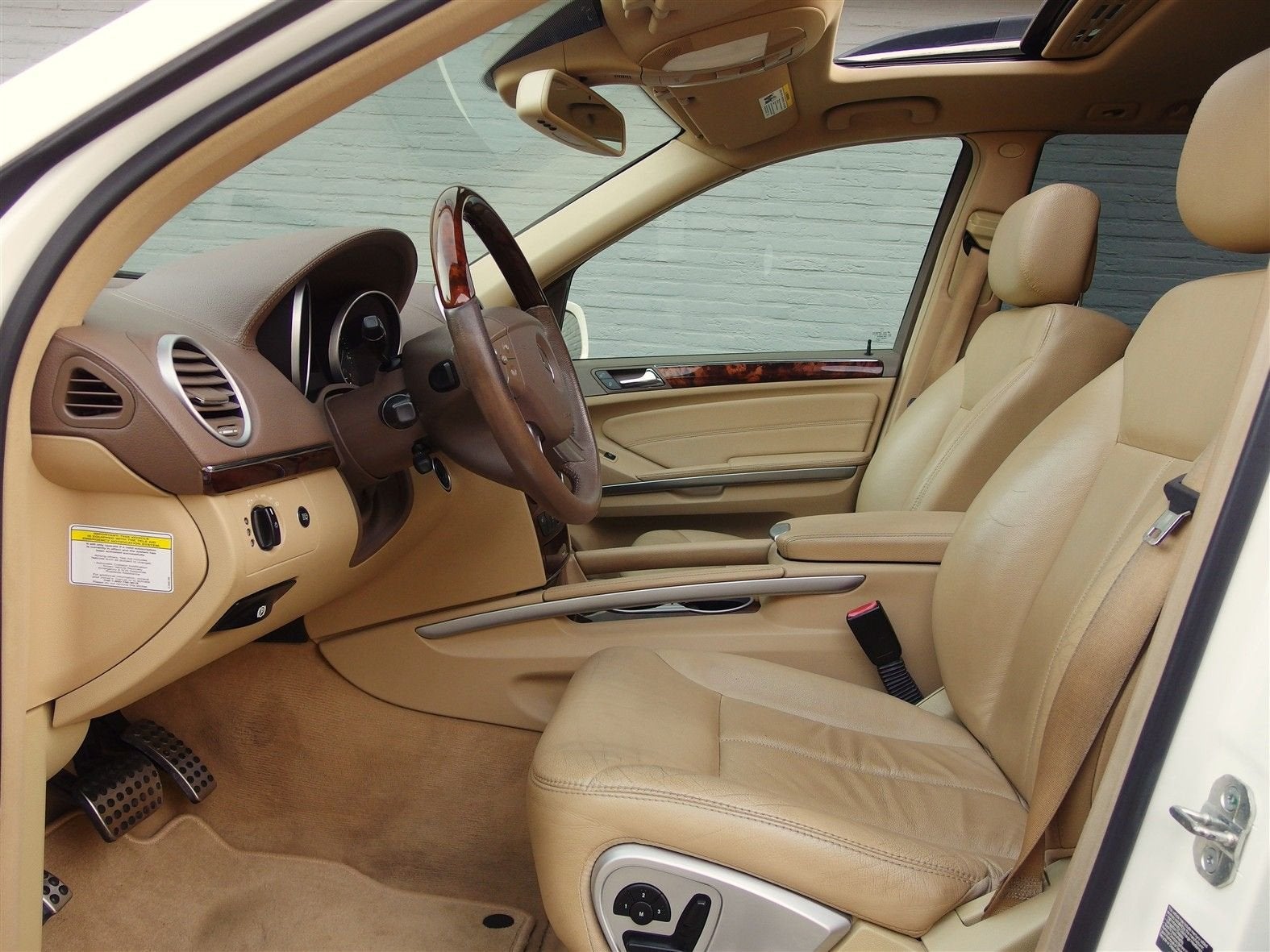 Mercedes-Benz GL 500 2007 Goed onderhouden & 7 zitter, Automaat, GL, Beige, Wit