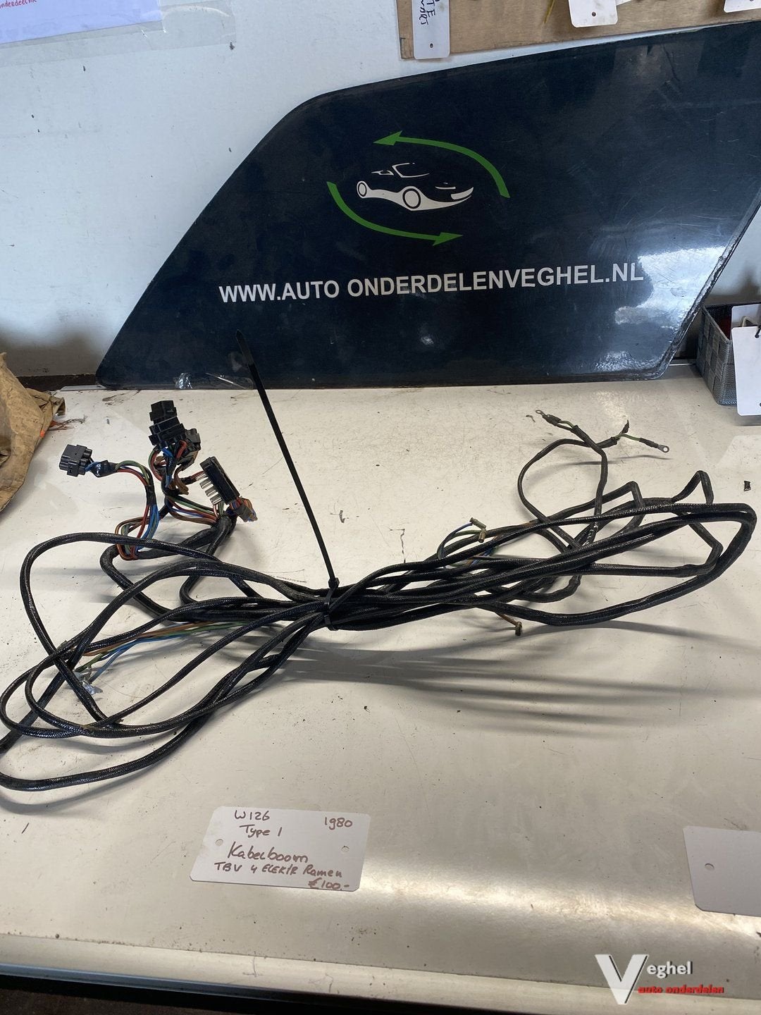 Mercedes W126 280SE 1980 Kabelboom t.b.v. 4 x Elektr Ramen, -, Utilisé, -, -