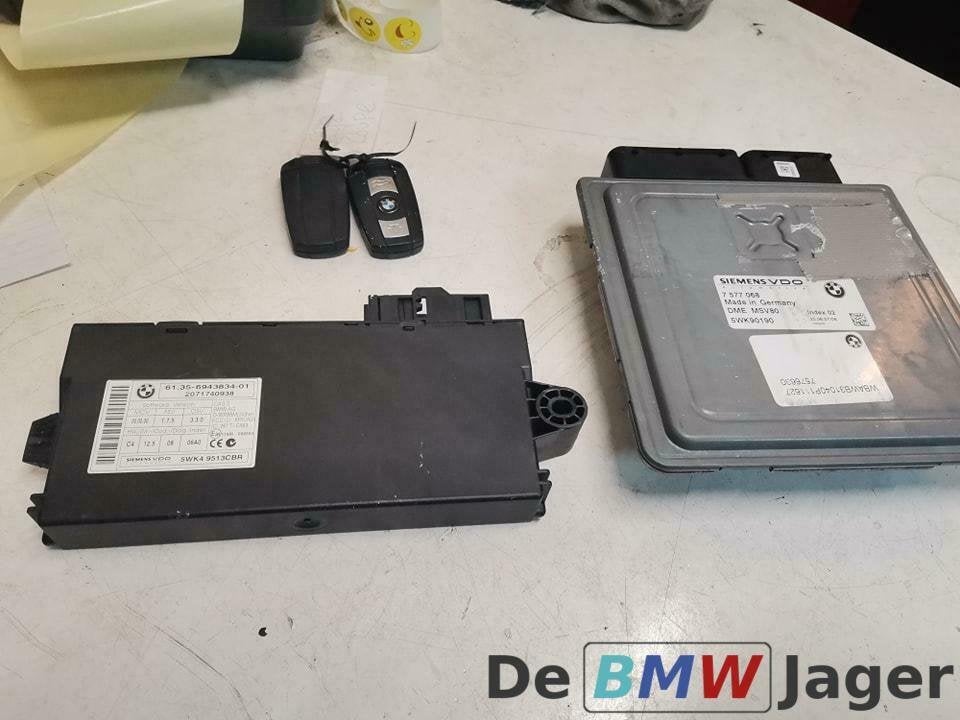 DME met CAS en sleutel BMW 1 3 serie X1 Z4 N52N 7577068, Gebruikt, Ophalen of Verzenden, BMW, BMW