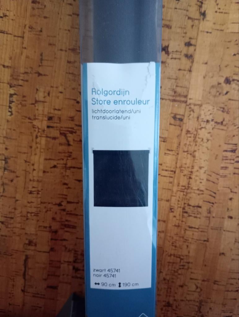 Zwart rolgordijn 90cm-190cm. Zo goed als nieuw., Huis en Inrichting, Stoffering | Gordijnen en Lamellen, Ophalen, Zwart