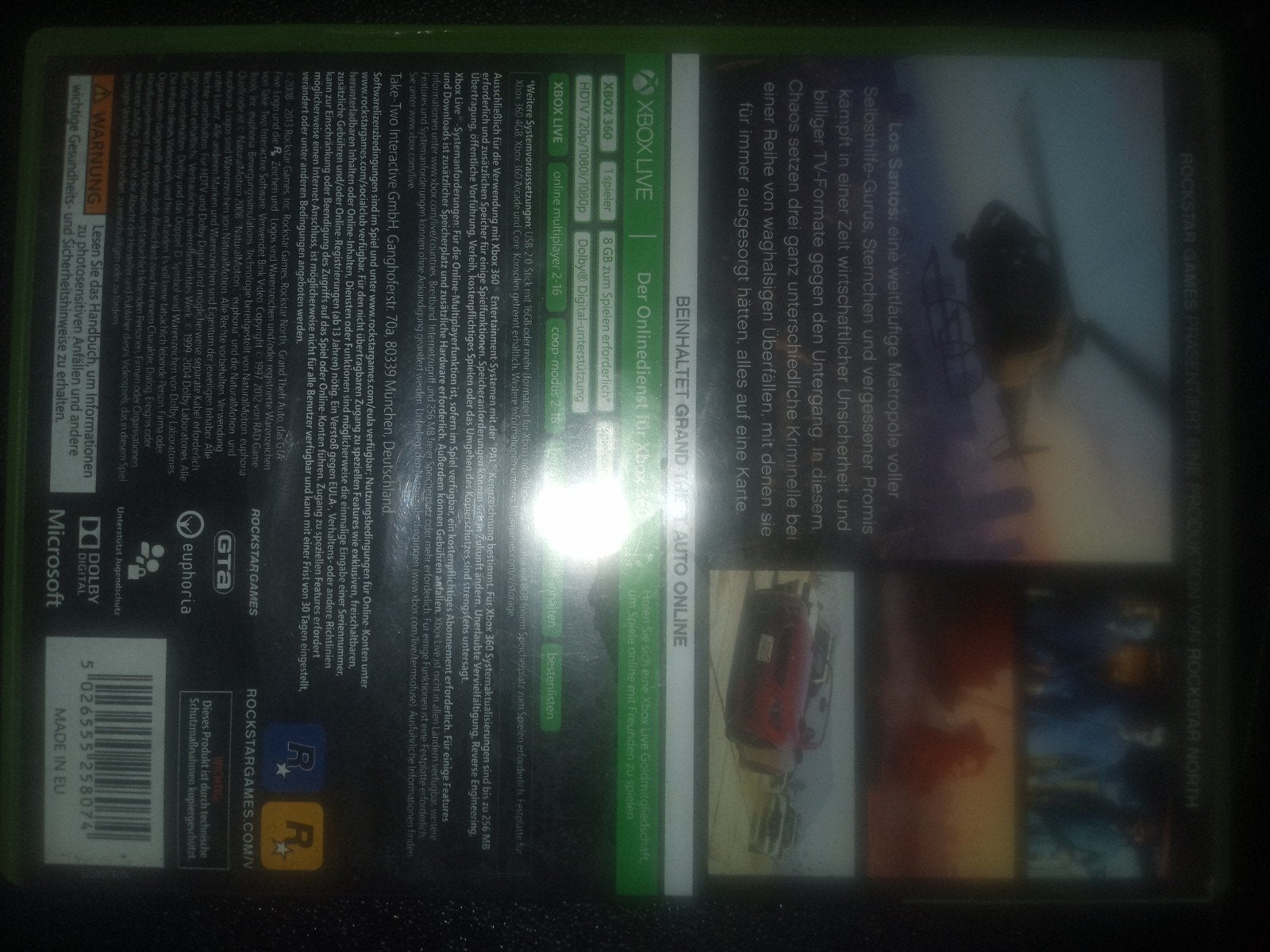 JEUX VIDÉO XBOX 360 GTA 5, À partir de 18 ans, Enlèvement, Comme neuf, Anglais