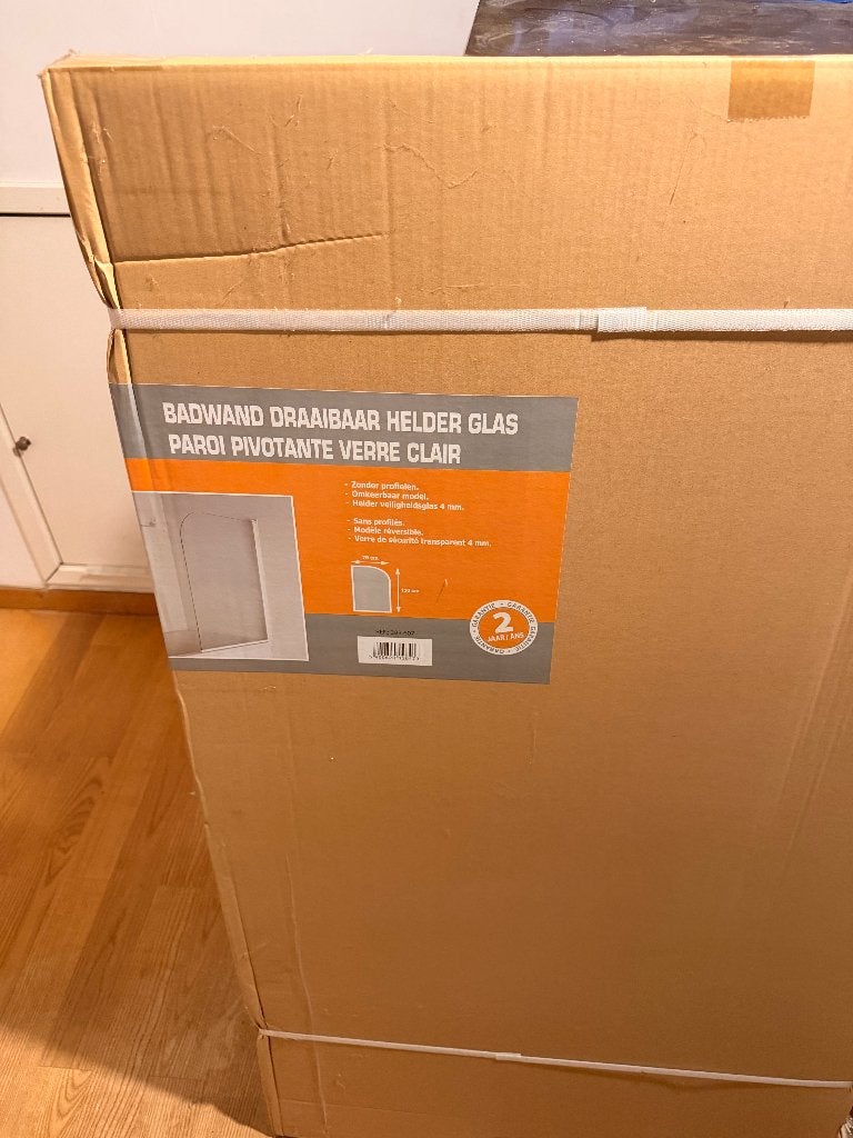 Paroi pivotante en verre clair 78  130 cm – neuve, Enlèvement, Neuf