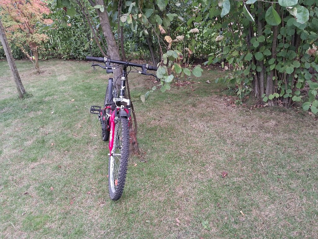 Vélo rouge pour enfant Full suspend, Enlèvement, Comme neuf, Full suspend, Frein à main