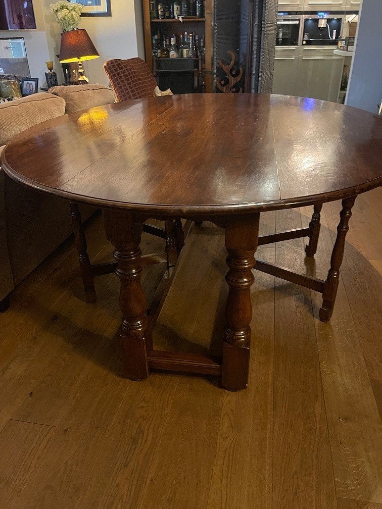 OVALE RONDE EETTAFEL SIDETABLE Eichholtz Gateleg diningtable, Enlèvement