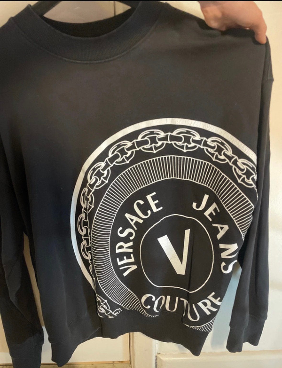 Versace sweater, Ophalen of Verzenden, Zo goed als nieuw, Maat 56/58 (XL), Zwart
