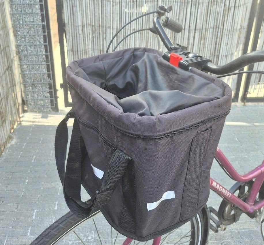 Fietstas inclusief montagebeugel voor op het stuur, Ophalen