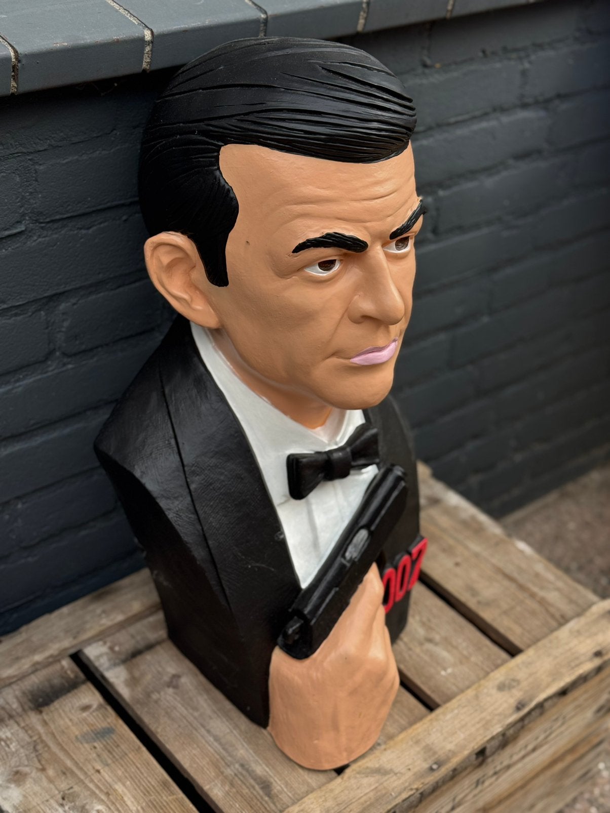 Statue publicitaire/buste de James Bond 007, Collections, Figurine ou Poupée, ., Enlèvement, Utilisé