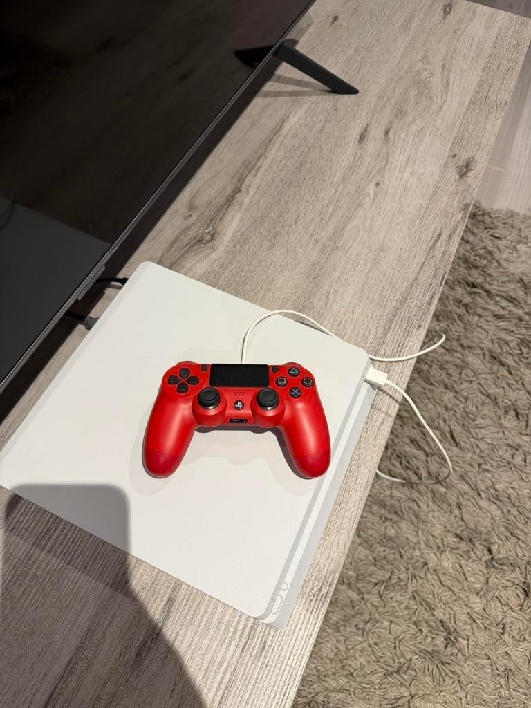 Playstation 4 Slim + controller en alle spellen inbegrepen, Ophalen, Zo goed als nieuw, Controller, PlayStation 4