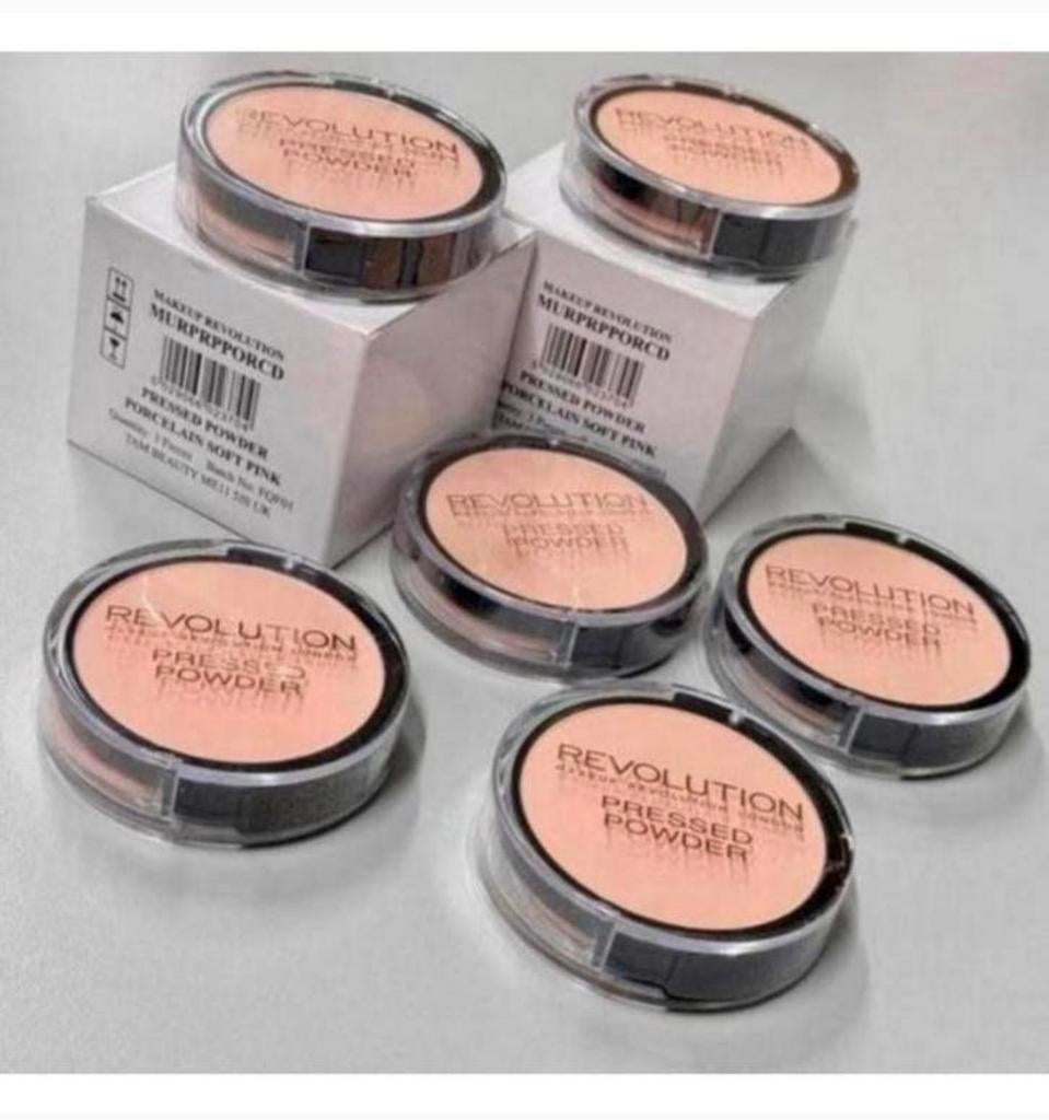 12X Makeup Revolution Pressed Powder - Soft Pink - make-up, Gehele gezicht, Nieuw, Ophalen of Verzenden, Make-up