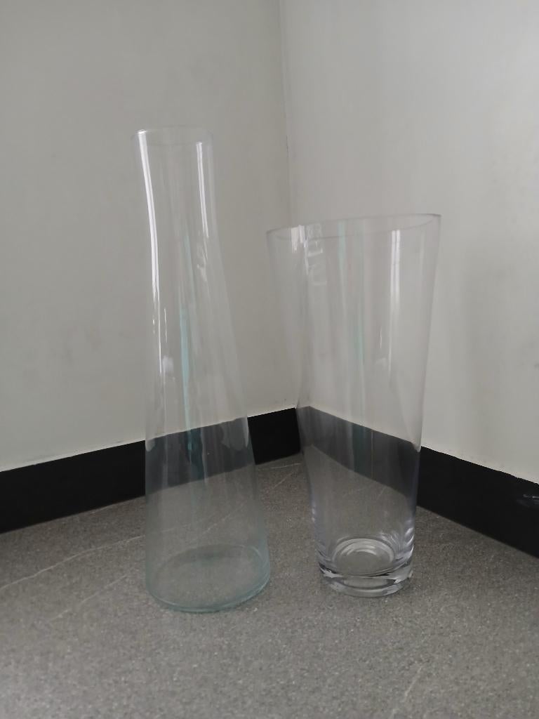 Lot de 2 vases en verre neufs, Enlèvement, Neuf, Autres couleurs, Verre