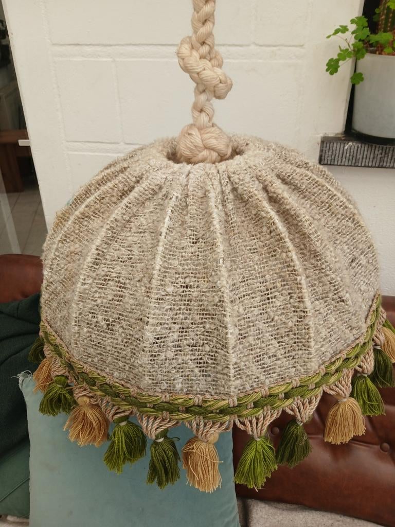 Linnen vintage lamp 1960 ..1970, Antiek en Kunst, Antiek | Kleding en Textiel, Ophalen of Verzenden