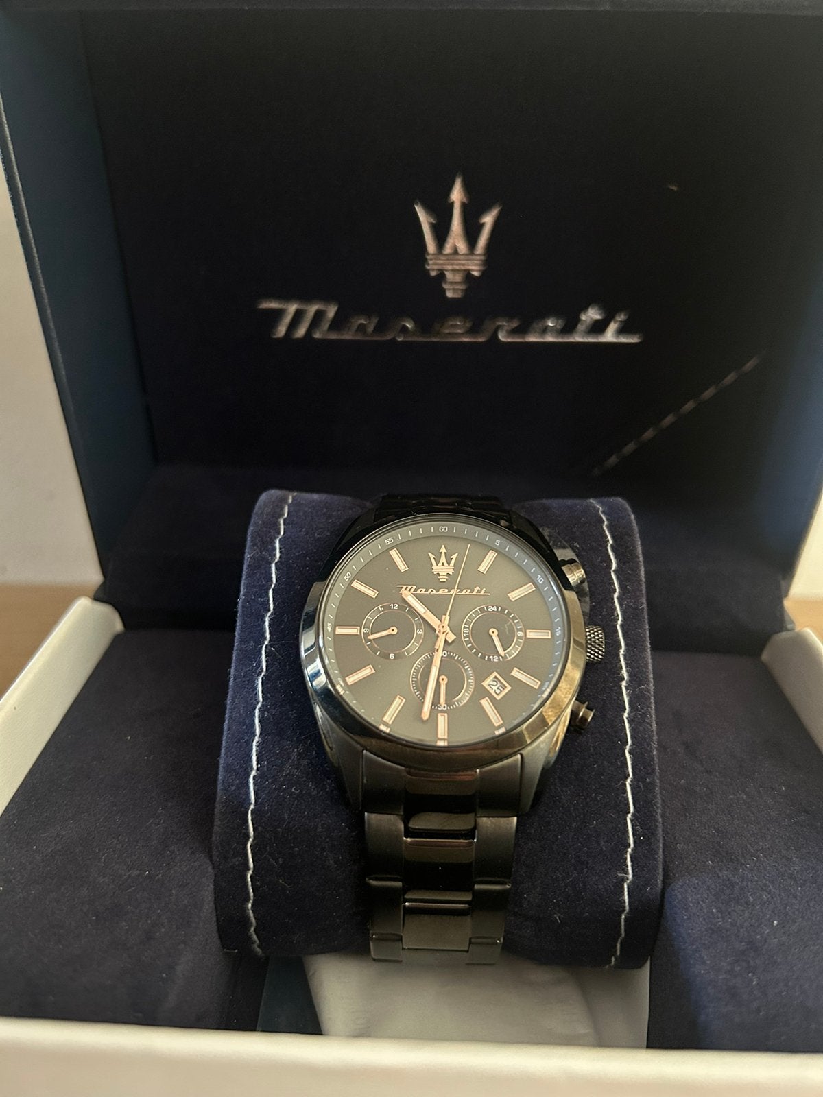 Maserati horloge heren, Handtassen en Accessoires, Ophalen, Zo goed als nieuw