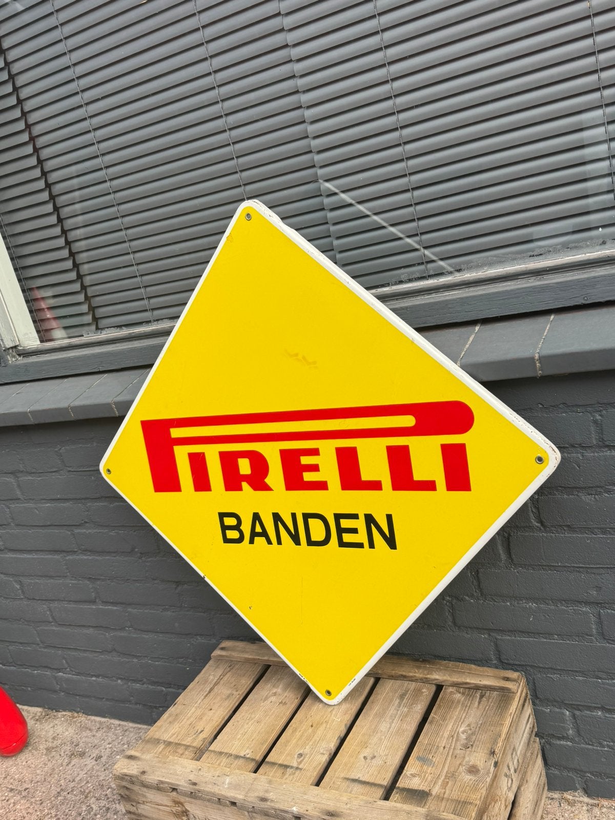 PIRELLI Banden oud reclamebord, Verzamelen, Merken en Reclamevoorwerpen, Ophalen of Verzenden, Gebruikt, Reclamebord