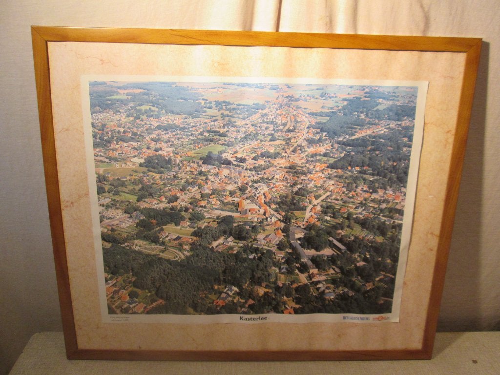 Prachtige Luchtfoto van de gemeente Kasterlee - 63x54, Ophalen of Verzenden, Zo goed als nieuw, Overige onderwerpen, Foto
