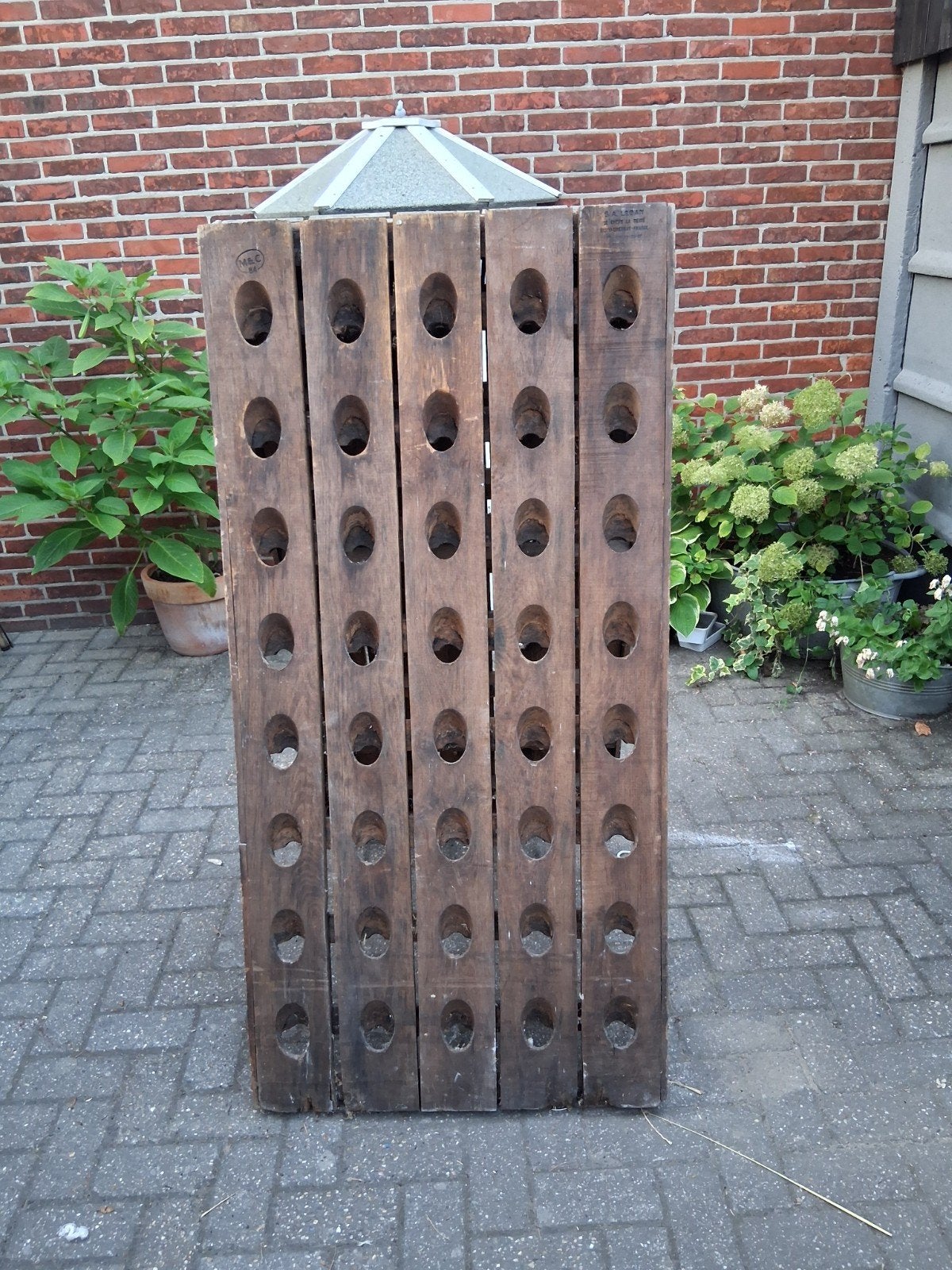 ​Authentiek Antiek Frans champagne rek/ Pupitre (Dubbelzijdi, Ophalen, Hout
