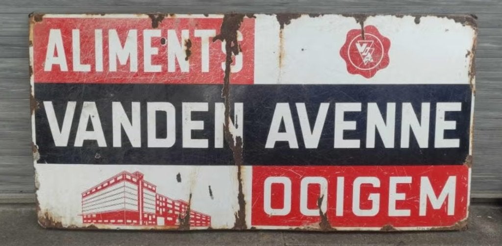 plaque emaille aliments vanden avenne, Enlèvement ou Envoi