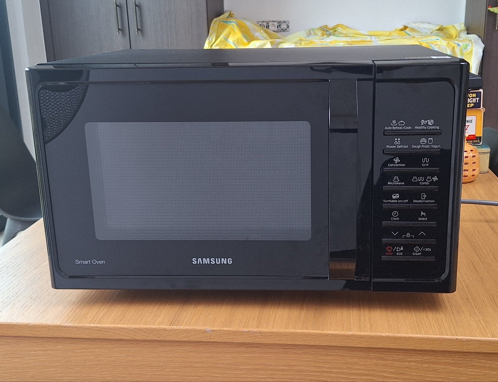Samsung combi-microgolfoven, Elektronische apparatuur, Microgolfovens, Ophalen, Zo goed als nieuw, Draaiplateau, Combi-microgolfoven