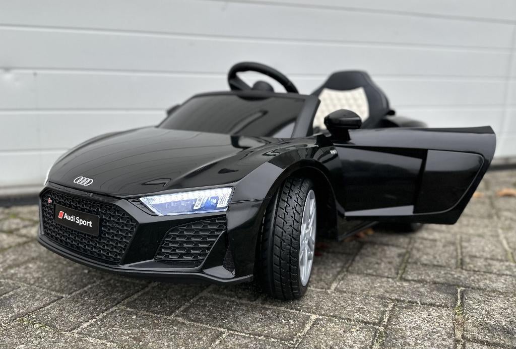 Audi R8 12v zwart Afstands / Bluetooth - Leder - Rubberban, Ophalen of Verzenden, Nieuw