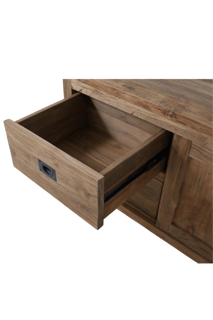 klein teakhouten tv meubel 1 meter, Huis en Inrichting, Teakhout, Nieuw, Minder dan 100 cm, 25 tot 50 cm