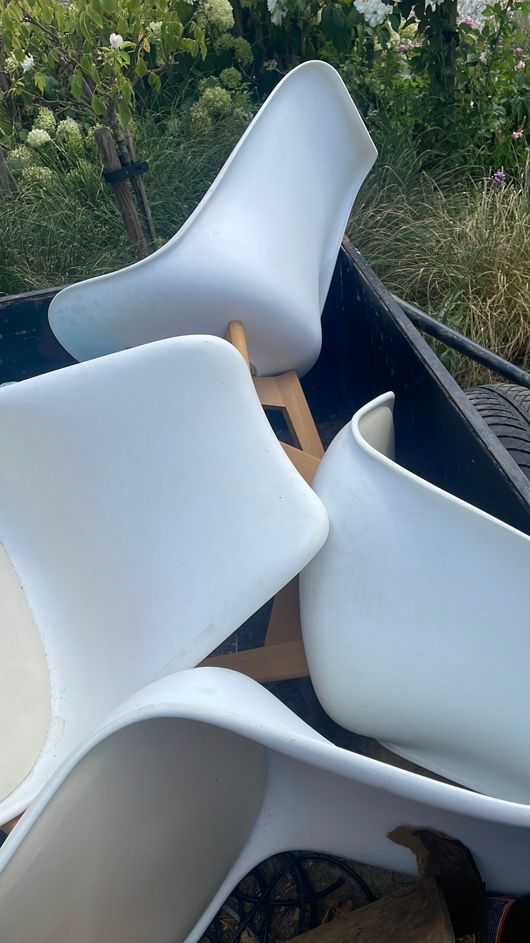 4 stoelen gratis, Tuin en Terras, Ophalen, Gebruikt