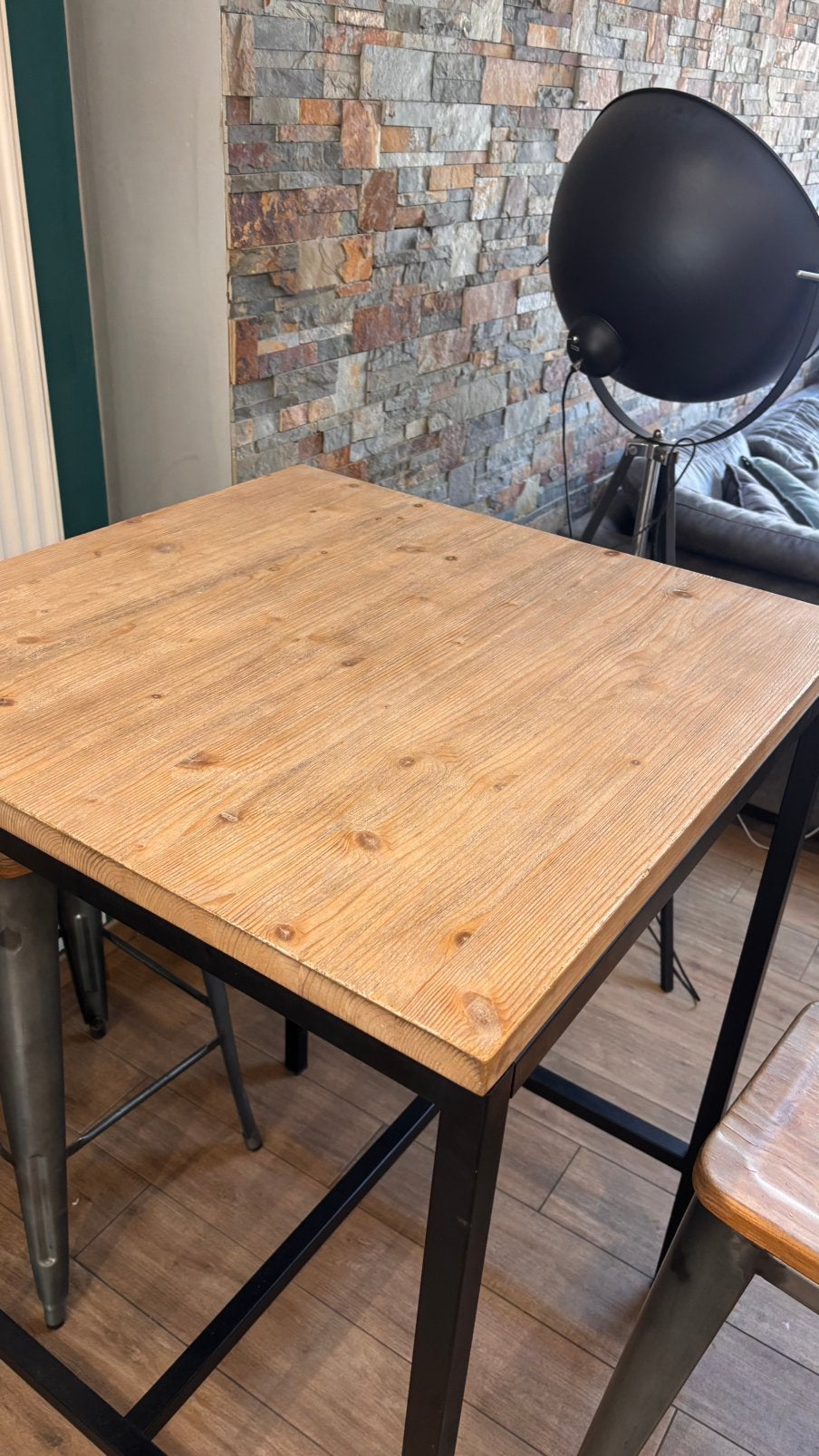 Table haute + chaise, Maison & Meubles, Tables | Tables mange-debout, Enlèvement, Utilisé