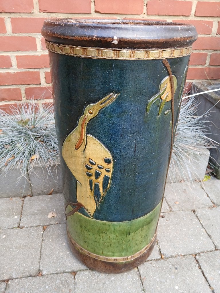 Antieke majolica paraplubak (met schade), Antiek en Kunst, Ophalen