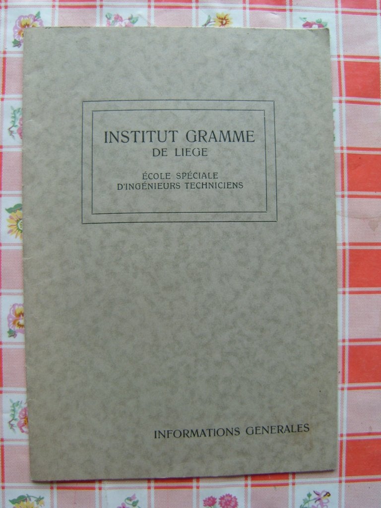 Brochure d'époque de l'Institut Gramme de Liège 28 MARS 1940, Enlèvement