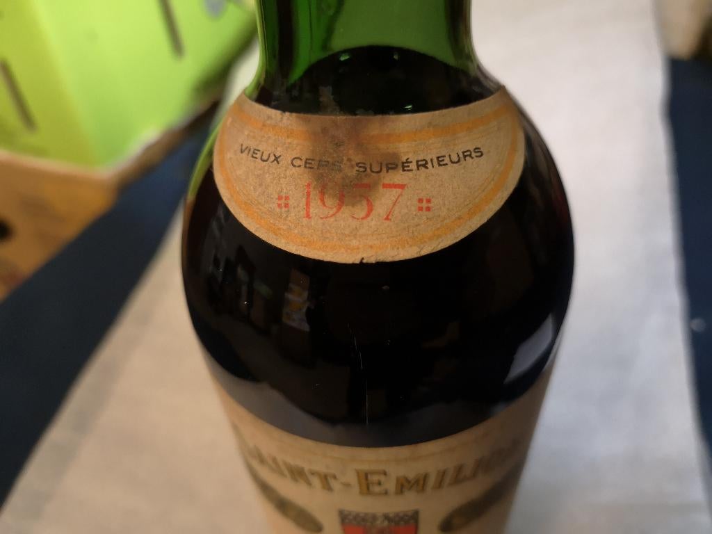 chateau trimoulet 1957 ST EMILION GRAND CRU CLASSé, Verzamelen, Frankrijk, Ophalen of Verzenden, Zo goed als nieuw, Rode wijn