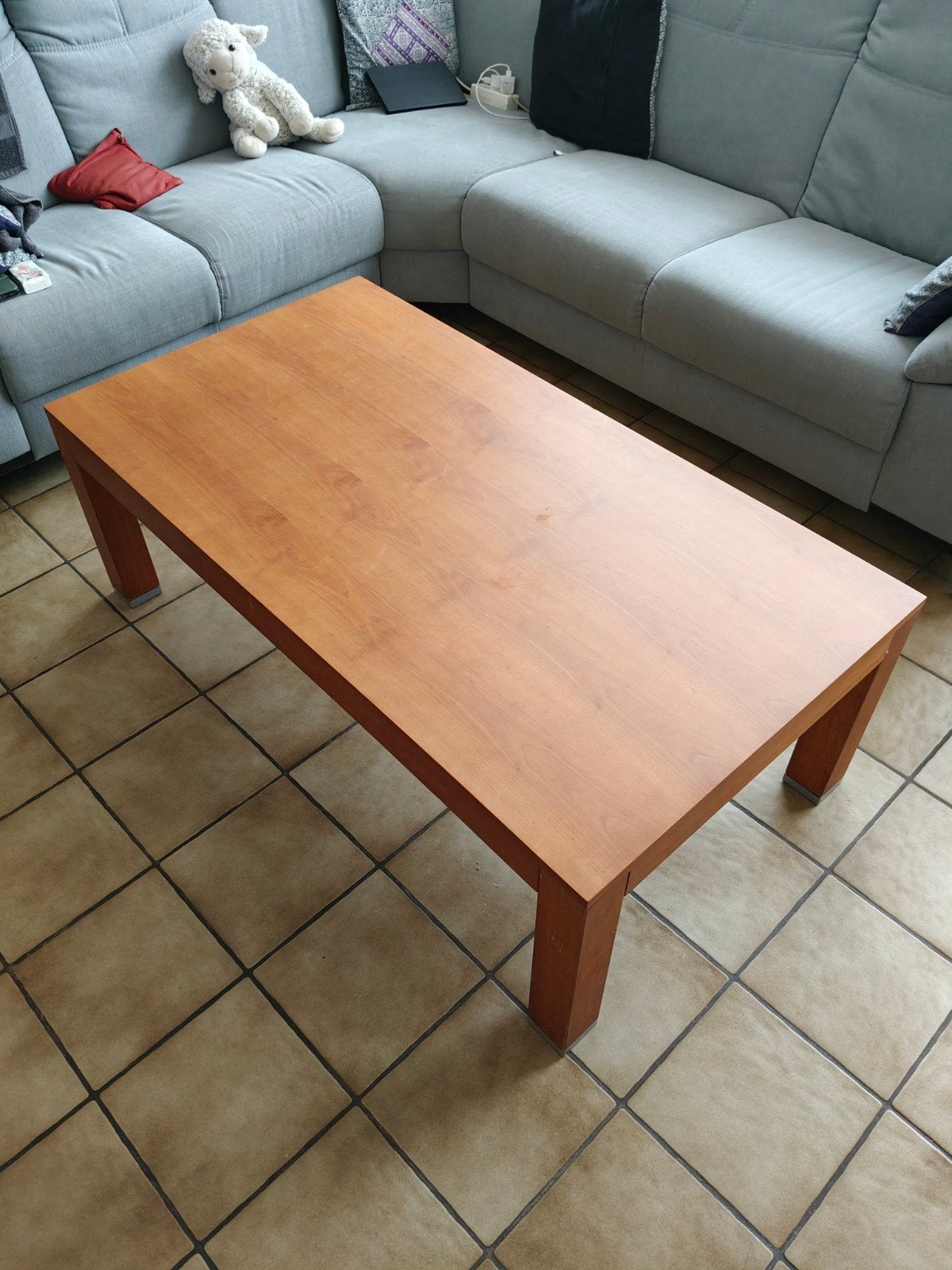 houten salontafel, Huis en Inrichting, Tafels | Salontafels, Ophalen, Gebruikt, 100 tot 150 cm, 50 tot 100 cm