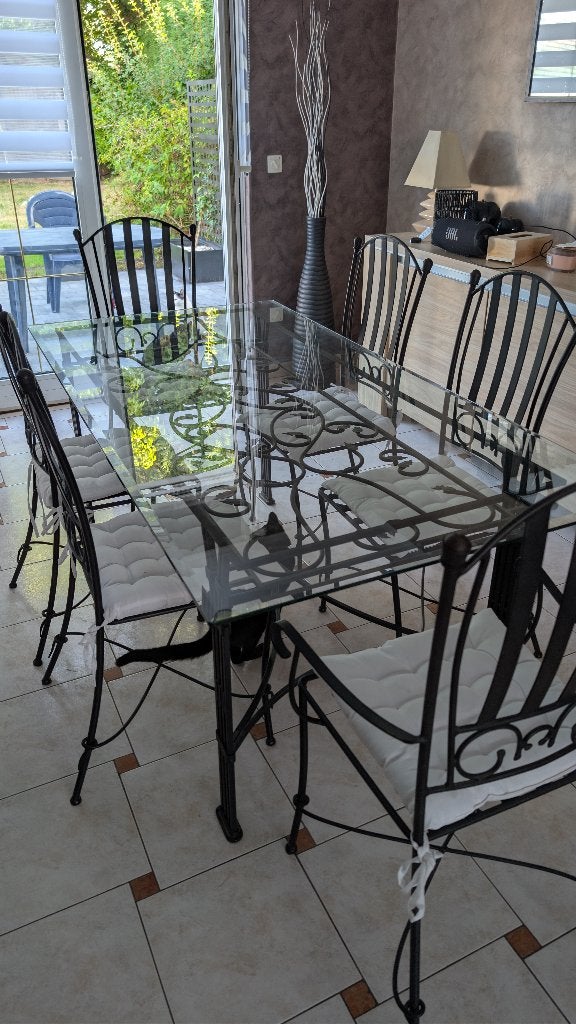 Mobilier fer forgé noir, Fer forgé, Enlèvement, Utilisé, Métal