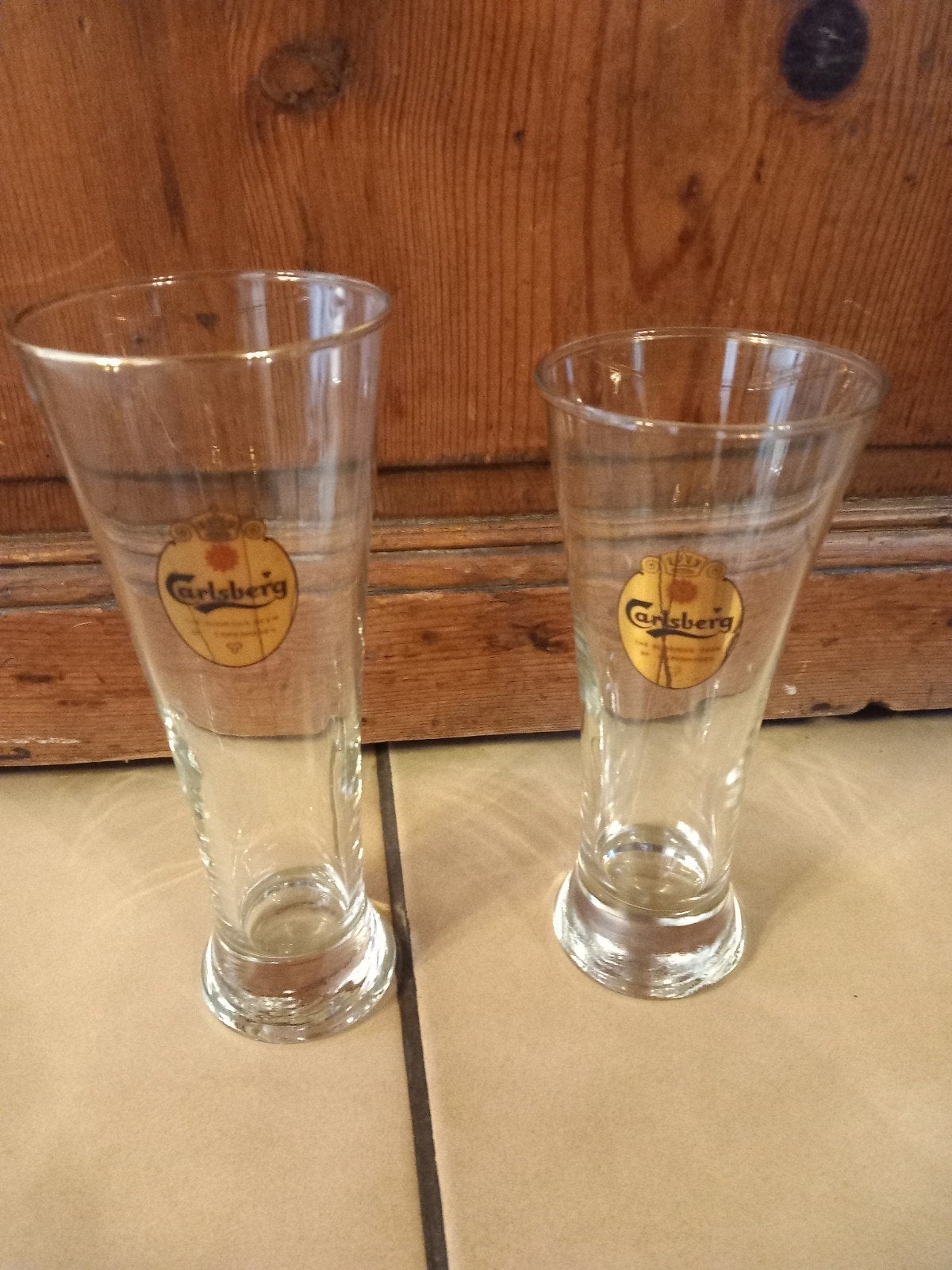 2 verres de Carlsberg, Enlèvement, Comme neuf, Verre à bière