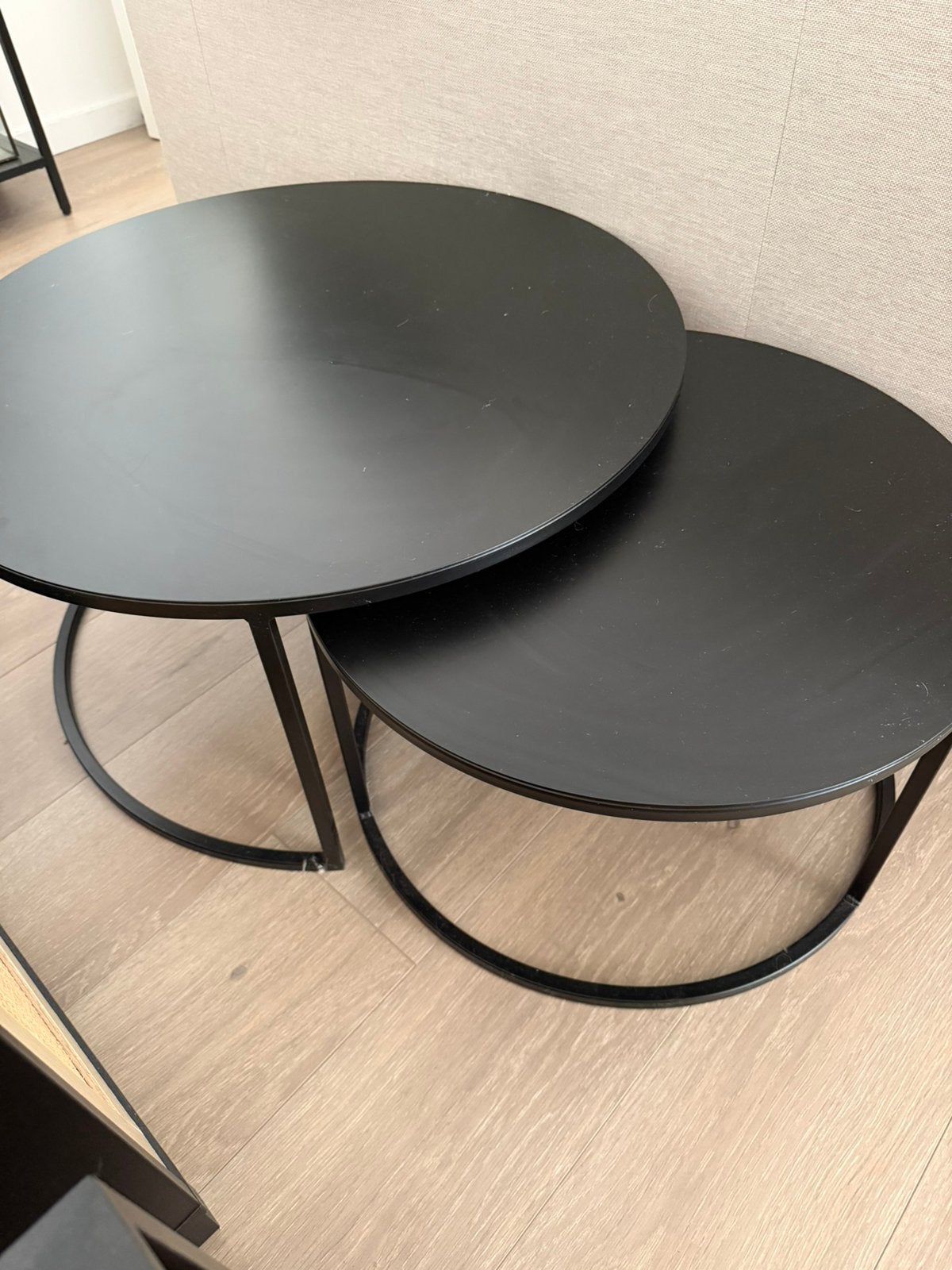Set van 2 salontafels KUBUS - Zwart, Enlèvement, Comme neuf