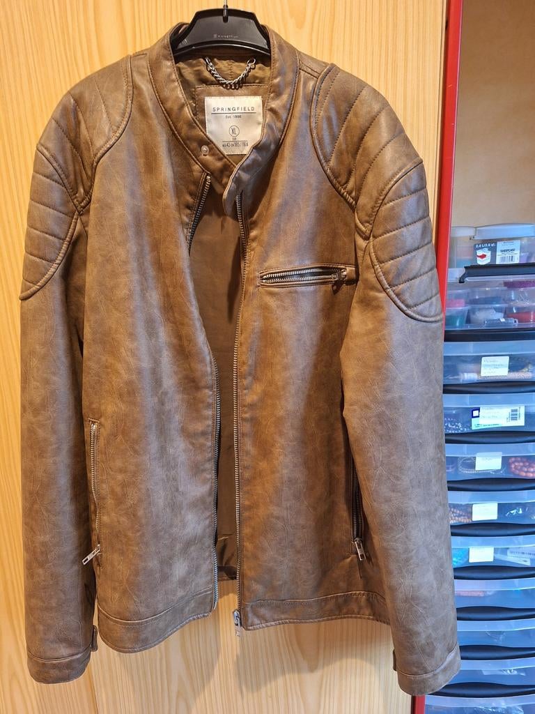 Lederen look jas., Ophalen, Maat 56/58 (XL)