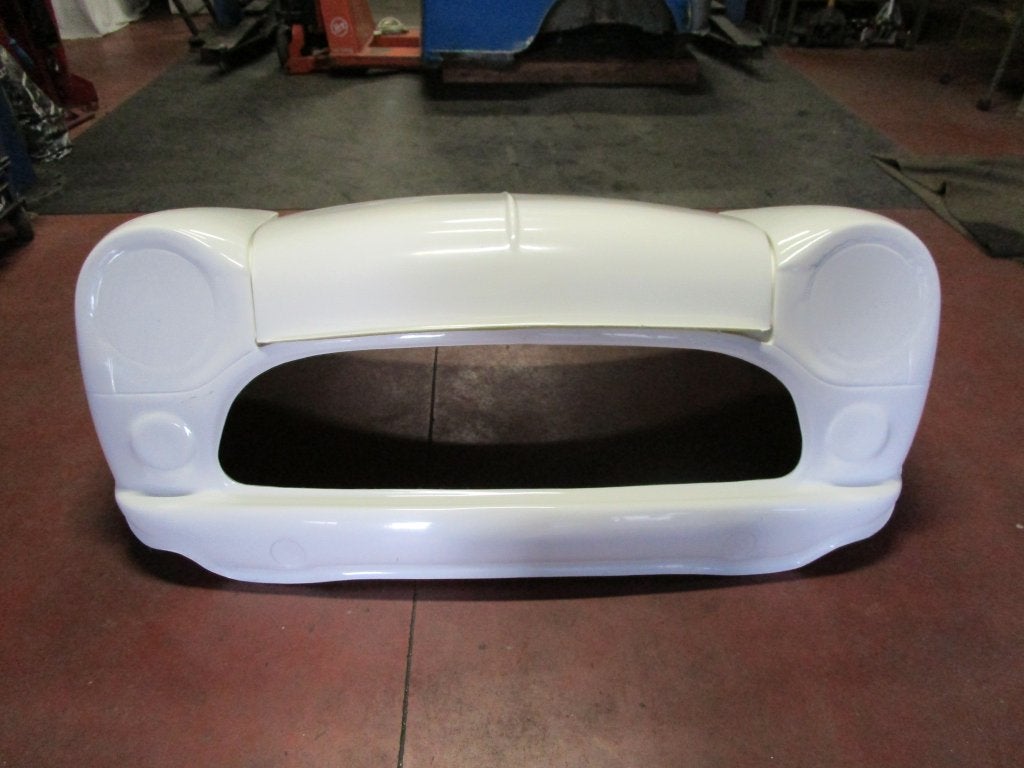 flip front, Polyester 2-delig ROUND NOSE Classic Mini, Ophalen, Voor, Motorkap, Nieuw
