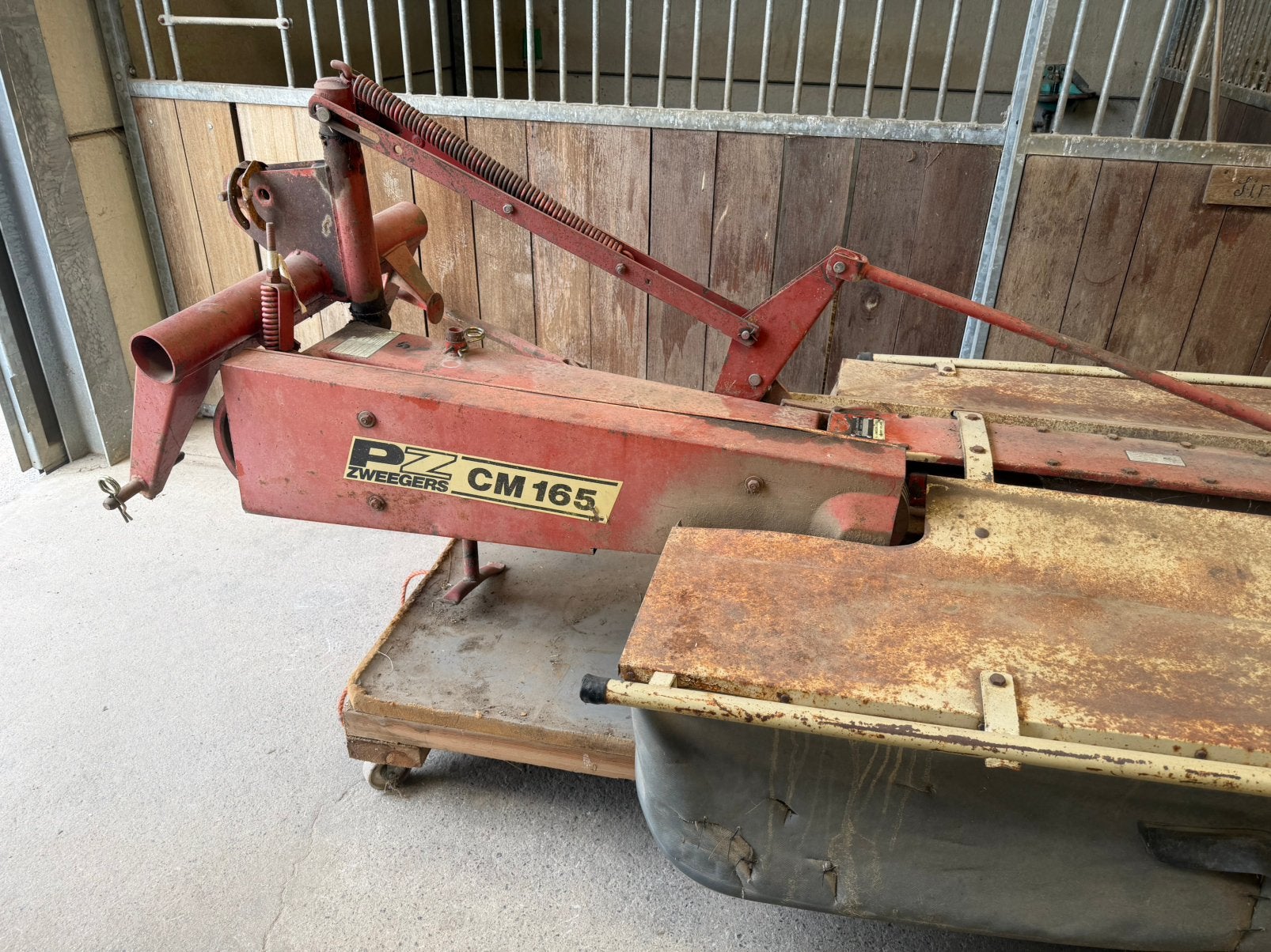 Faucheuse PZ CM 165 ZWEEGERS, Enlèvement