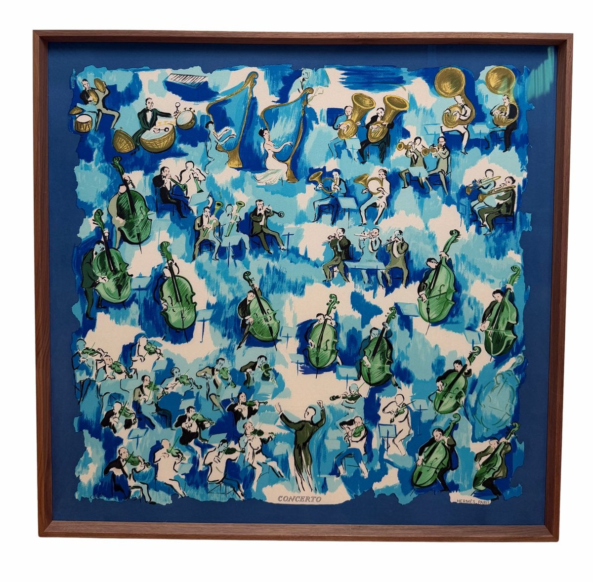 Hermes silk Concerto - Nieuw ingelijst, Ophalen of Verzenden, Ingelijst