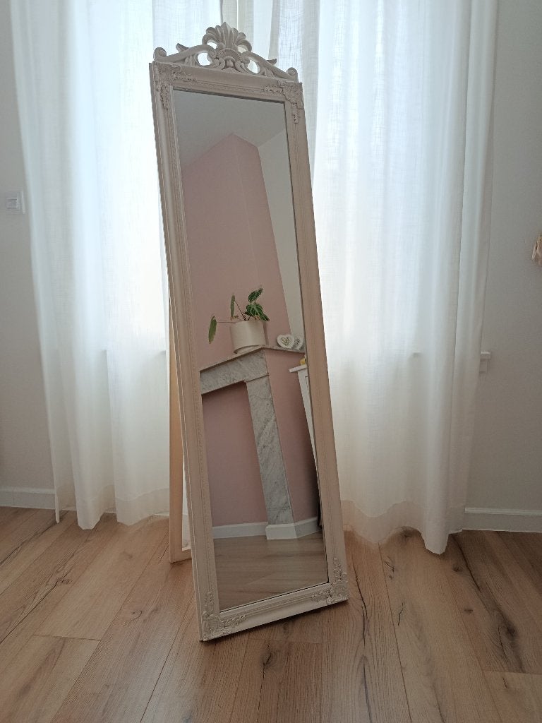 Witte staande spiegel, Ophalen, Minder dan 50 cm, Gebruikt, 150 tot 200 cm