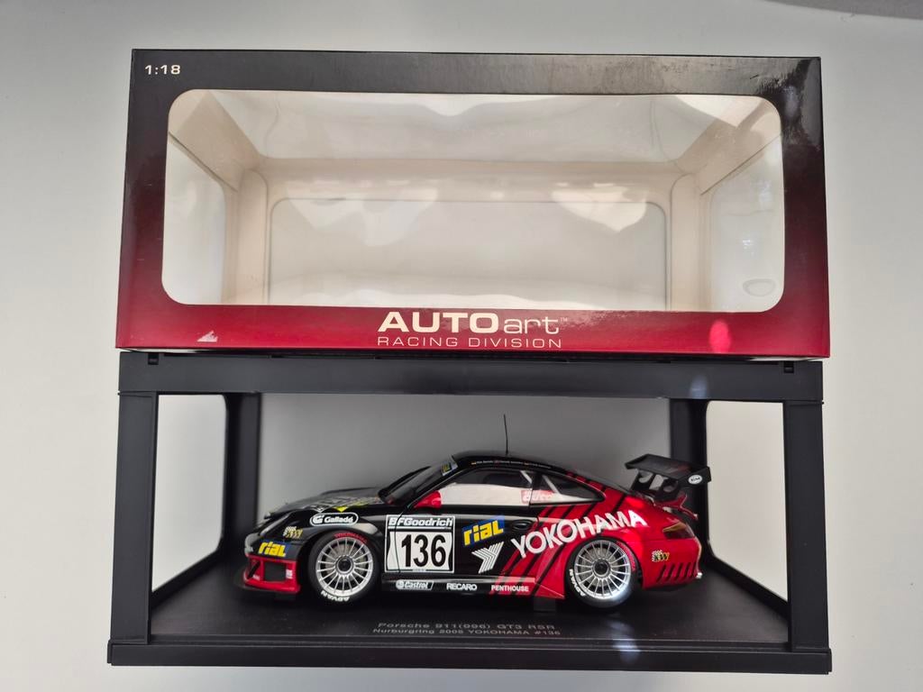 Pièce d'art de la voiture Porsche 911 (996) GT3 RSR 80571 1/, Enlèvement ou Envoi, Comme neuf, Voiture, Autoart