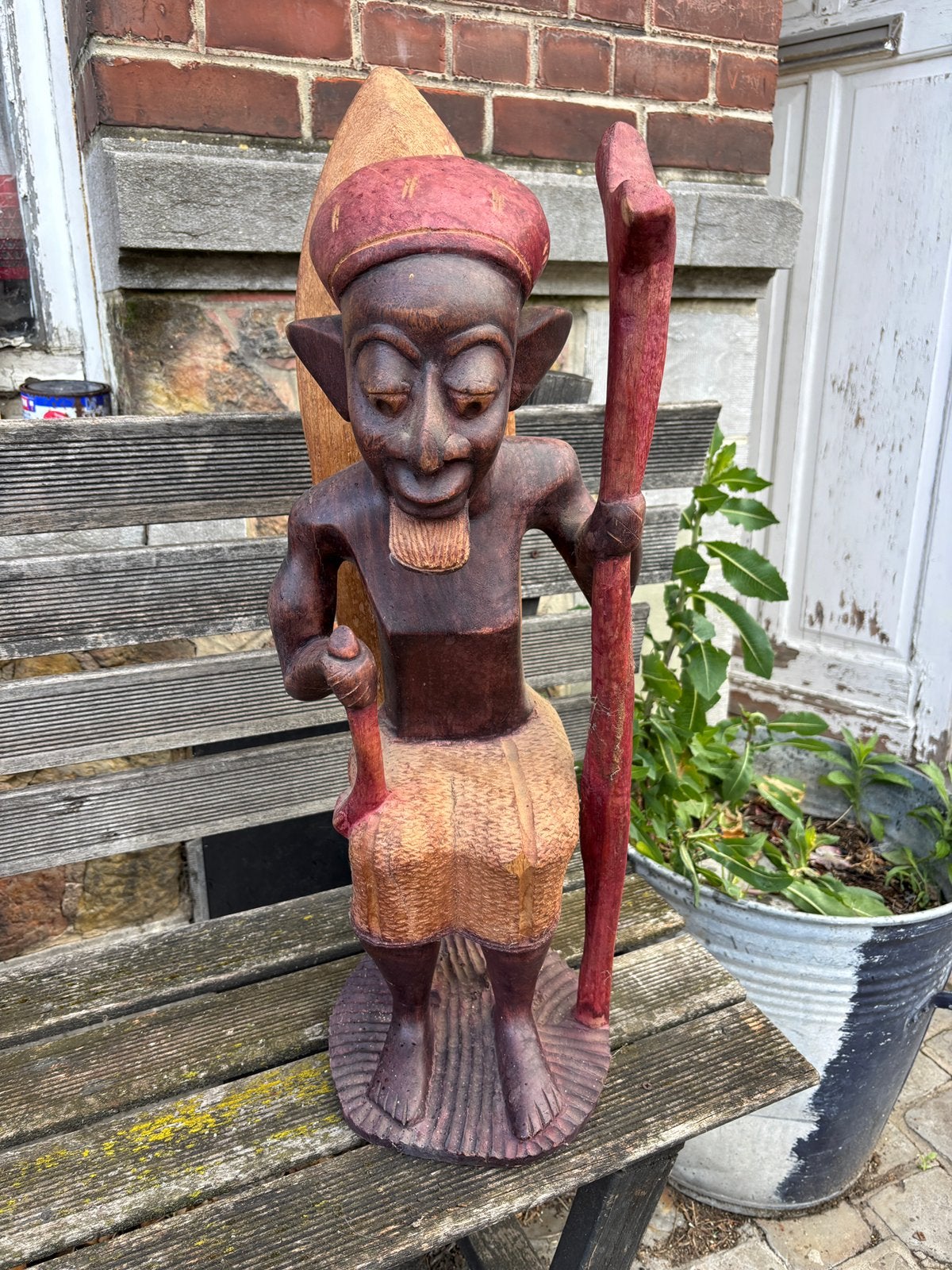 Trois statues en bois Art africain, Antiquités & Art, Art | Sculptures & Bois, Statue, Bois, Rouge, Enlèvement