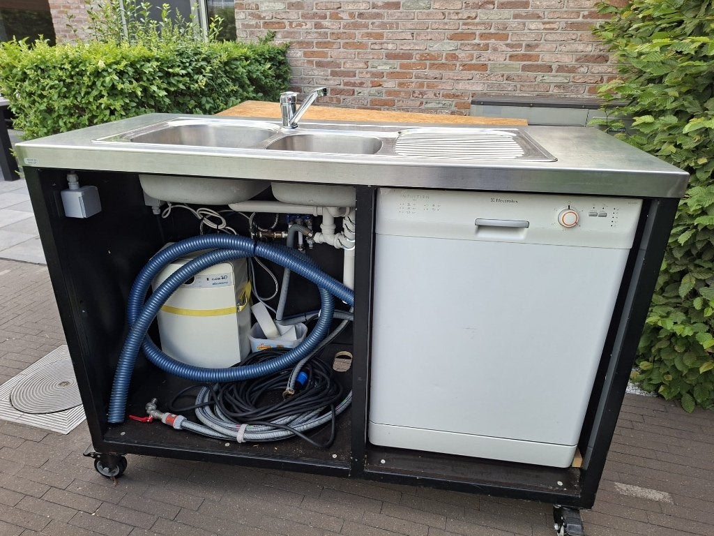 Wastafel voor buitenkeuken, Ophalen, Gebruikt, Vrijstaand